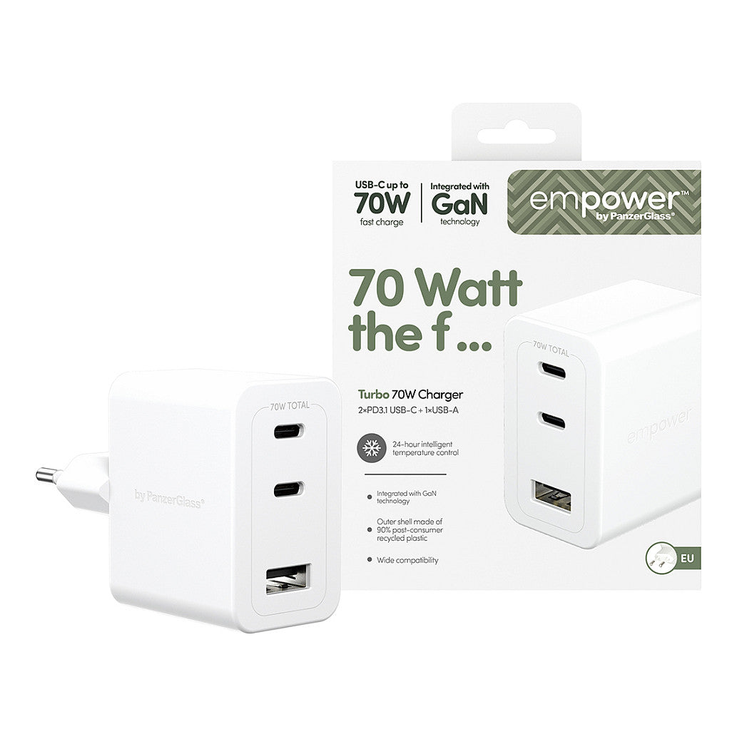 Panzerglass TURBO 70W MULTIPLE CHARGER INCL