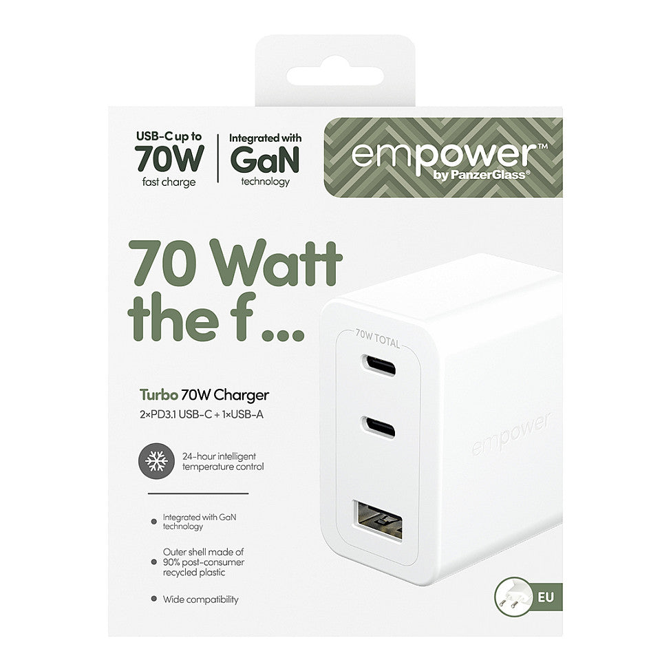 Panzerglass TURBO 70W MULTIPLE CHARGER INCL
