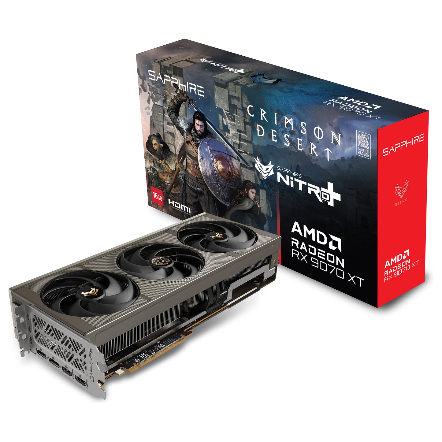 RX 9070 XT 16GB Sapphire Nitro+ Crimson GDDR6 3 Fan