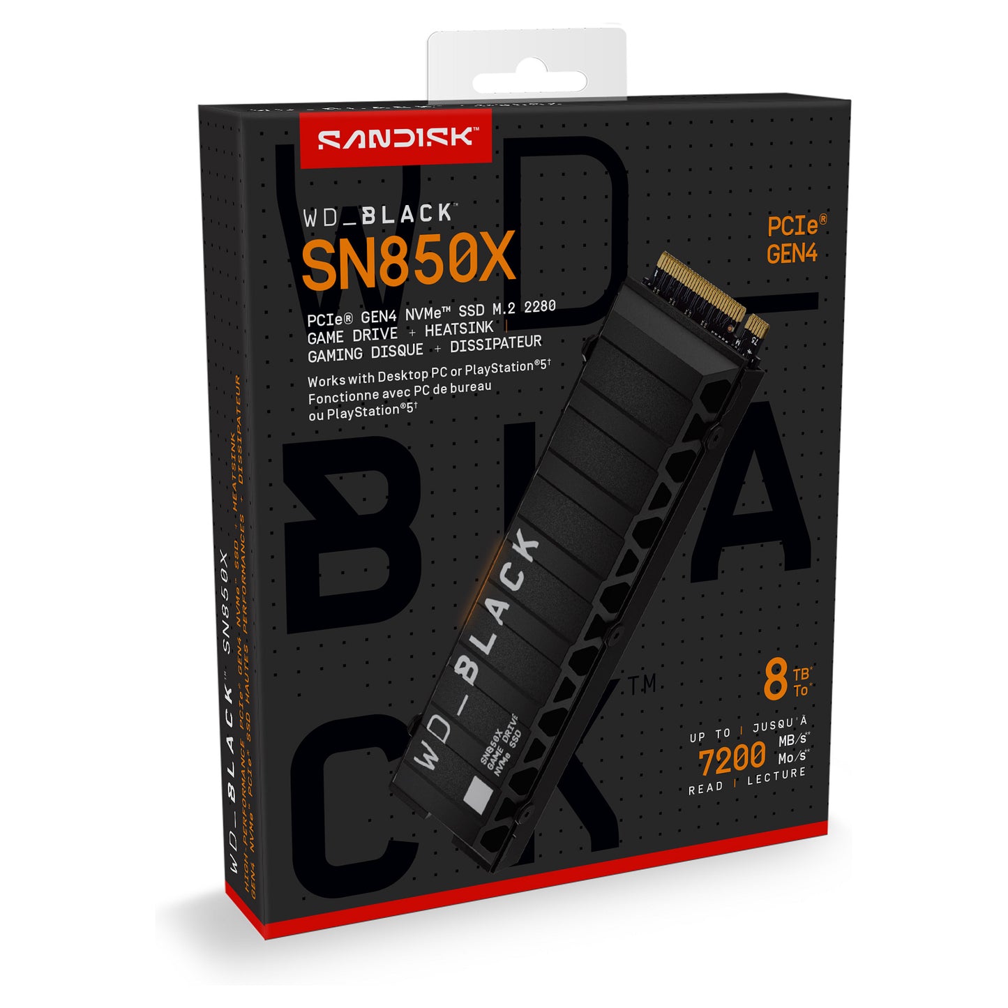 8TB WD Black SSD SN850X Heatsink POWERED BY SANDISK