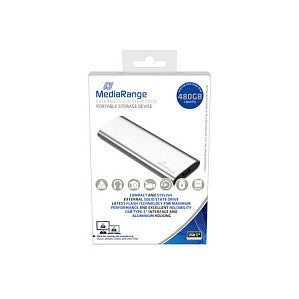 480GB MediaRange (silber, USB-C 3.2 Gen 2 (10 Gbit/s))
