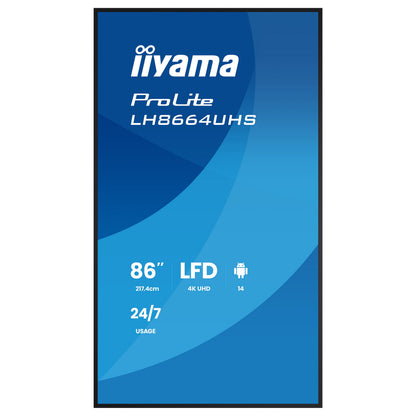 iiyama 217,4cm(85,6") LH8664UHS-B3AG 16:9 2xHDMI+USB-C (Speditionsversand)