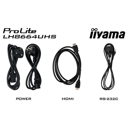 iiyama 217,4cm(85,6") LH8664UHS-B3AG 16:9 2xHDMI+USB-C (Speditionsversand)