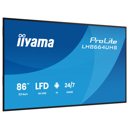 iiyama 217,4cm(85,6") LH8664UHS-B3AG 16:9 2xHDMI+USB-C (Speditionsversand)