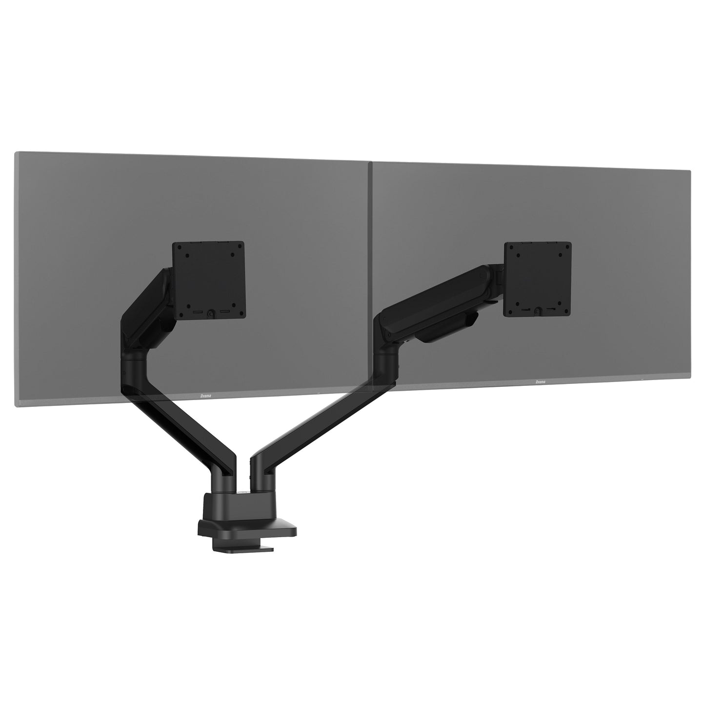 IIYAMA Tischhalterung 100x100 dual 2x12kg/24-32''/Gasdruckfeder/schwarz
