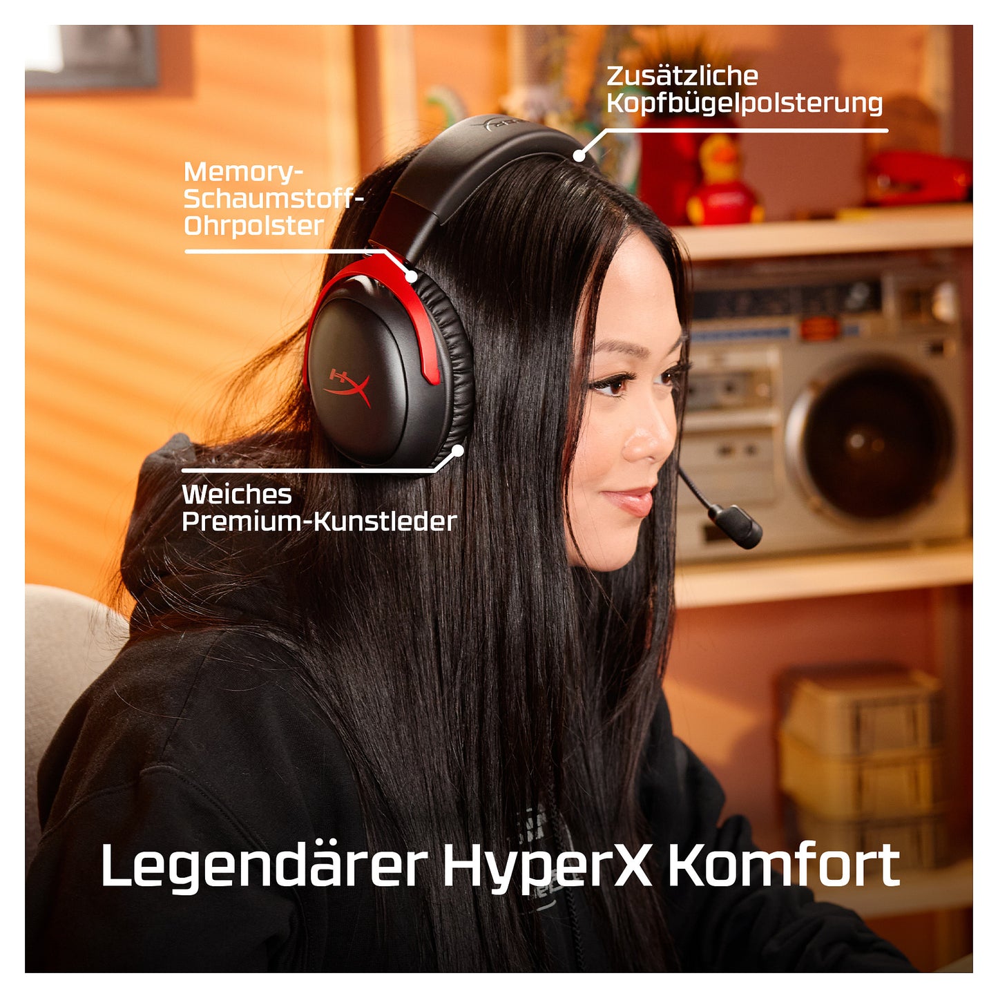 HyperX Cloud III S Wireless-Gaming-Headset black