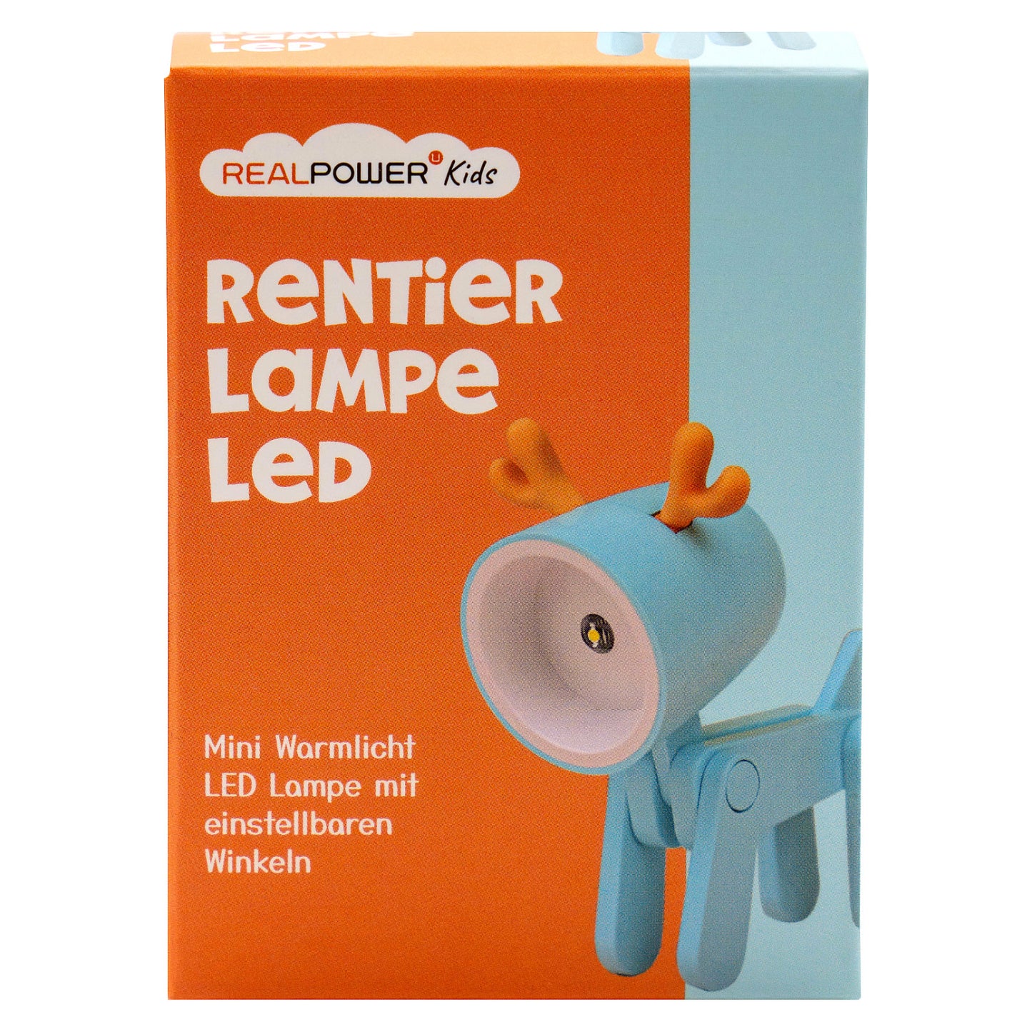 RealPower LED-Tier Taschanlampe Blue deer