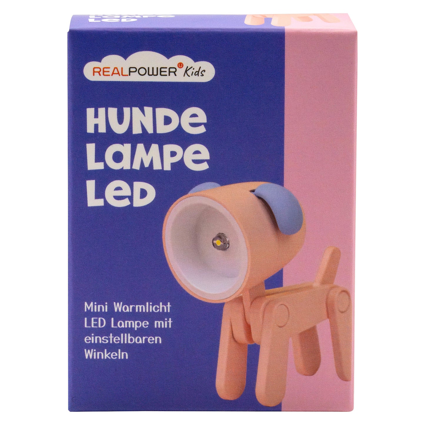 RealPower LED-Tier Taschenlampe Pink dog