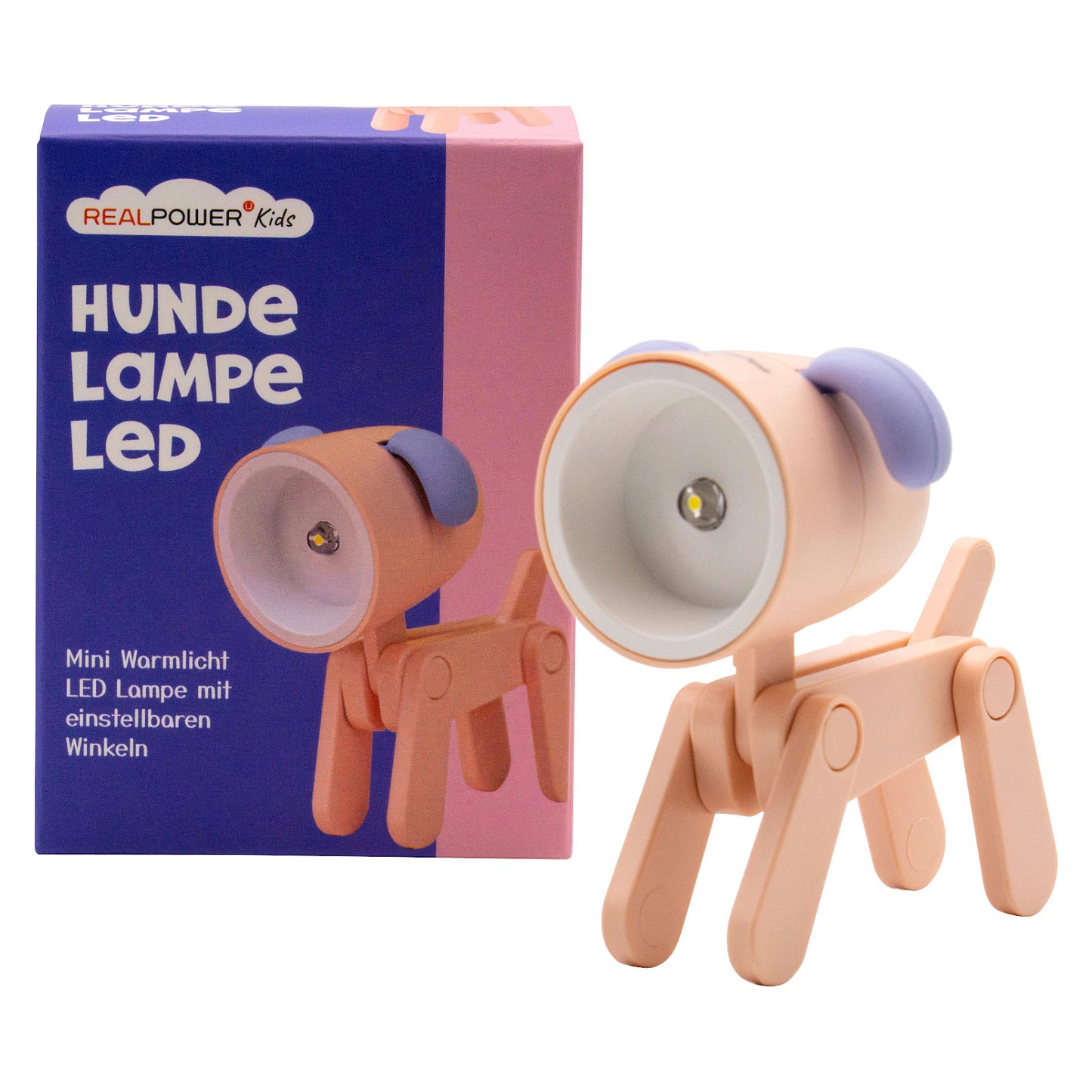 RealPower LED-Tier Taschenlampe Pink dog