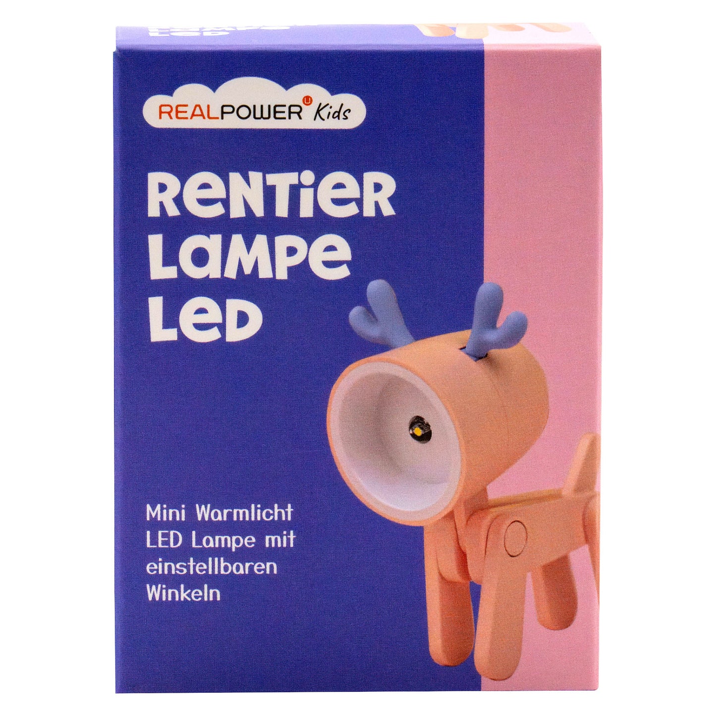 RealPower LED-Tier Taschenlampe Pink deer
