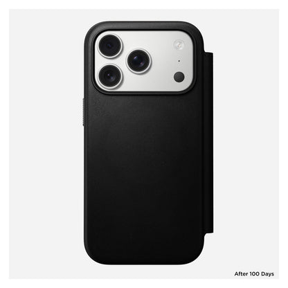 Nomad Modern Leather Folio iPhone 17 Pro Black