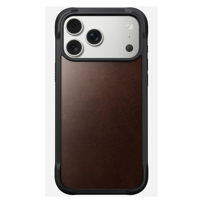 Nomad Rugged Leather Case iPhone 17 Pro Max Rustic Brown Horween