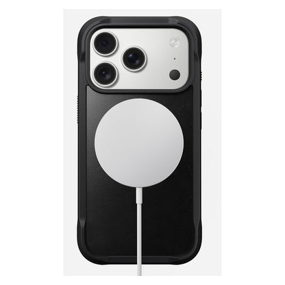 Nomad Rugged Leather Case iPhone 17 Pro Black Horween