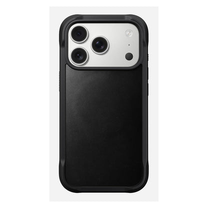 Nomad Rugged Leather Case iPhone 17 Pro Black Horween