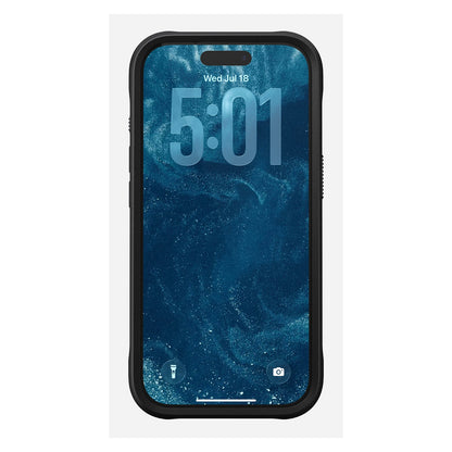 Nomad Rugged Leather Case iPhone 17 Pro Black Horween