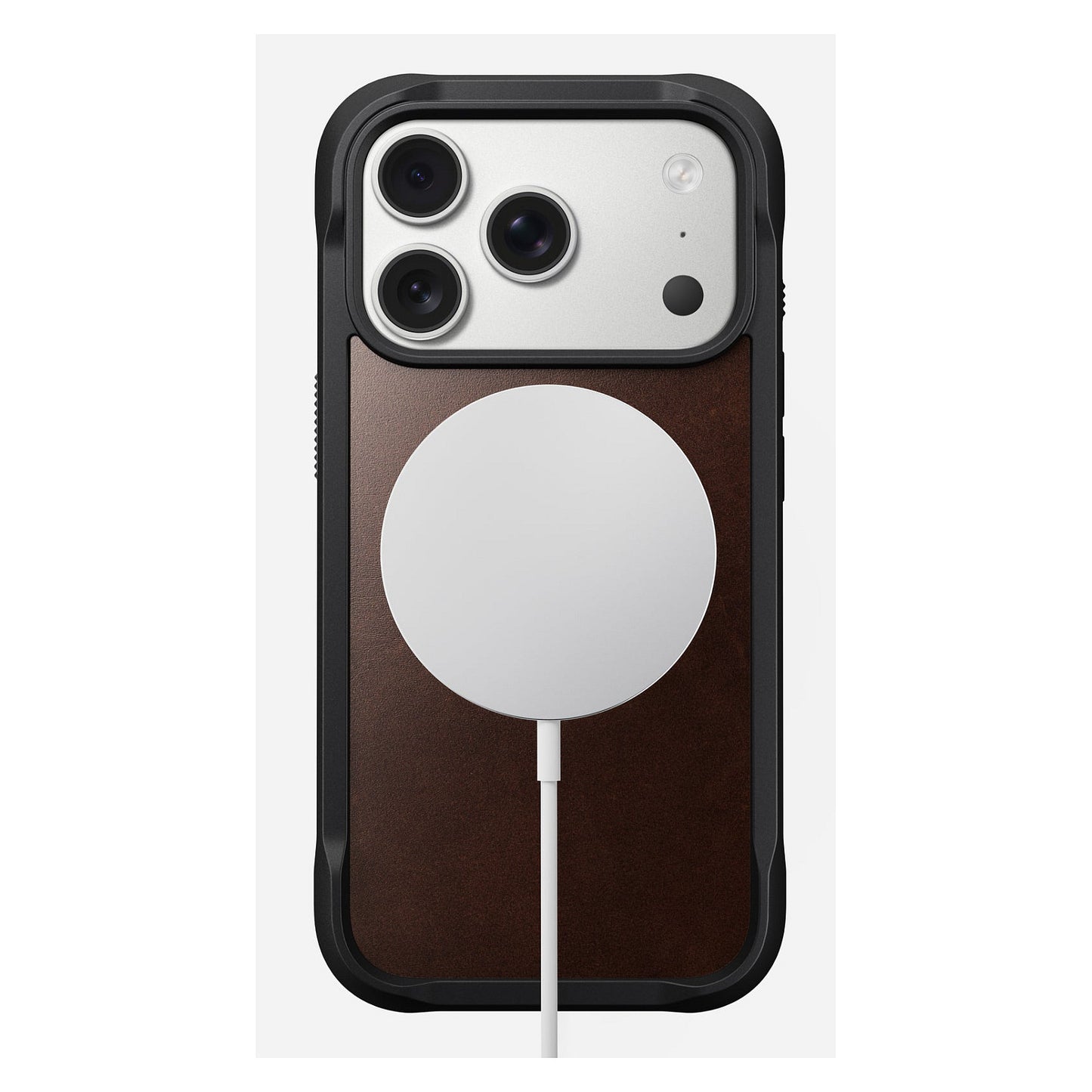 Nomad Rugged Leather Case iPhone 17 Pro Rustic Brown Horween