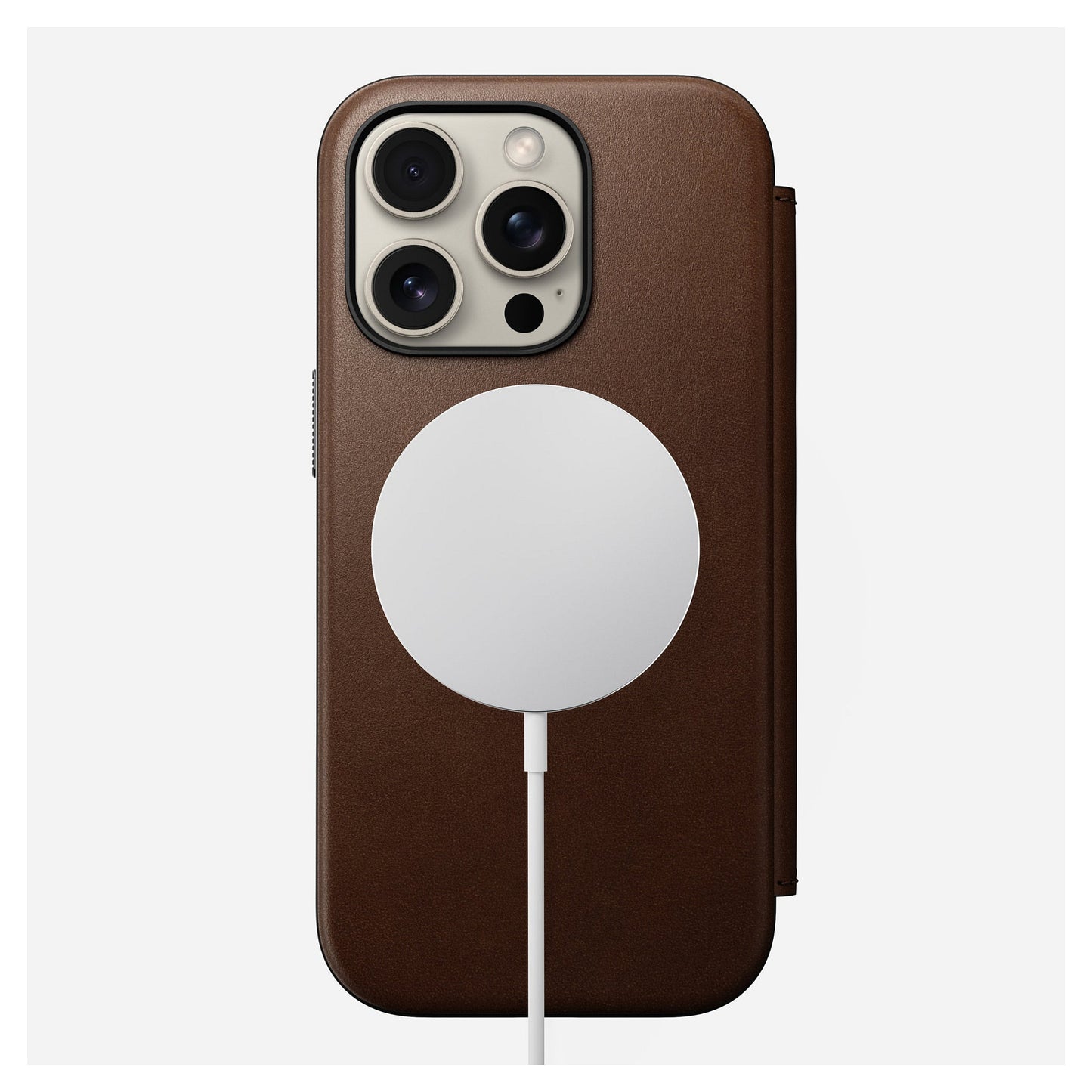 Nomad Modern Leather Folio iPhone 16 Pro Brown