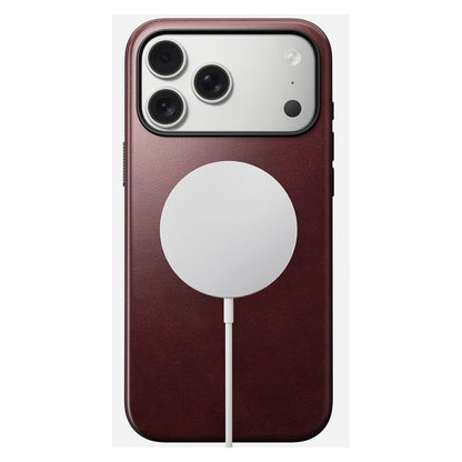 Nomad Modern Leather Case iPhone 17 Pro Max Burgundy Horween