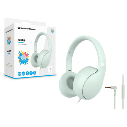 CONCEPTRONIC Kids Headset +Schalter 85dB 1.60m green