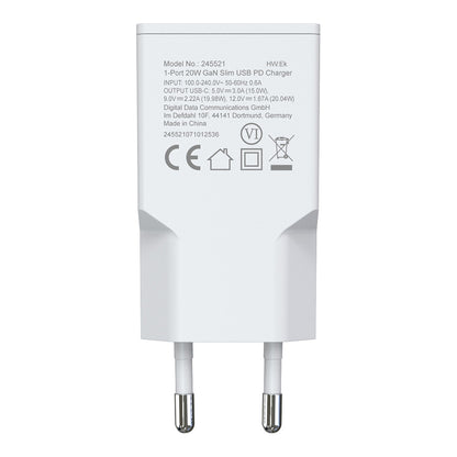 Equip Ladegerät 1Port USB-C PD3.0 GaN Slim 20W weiß