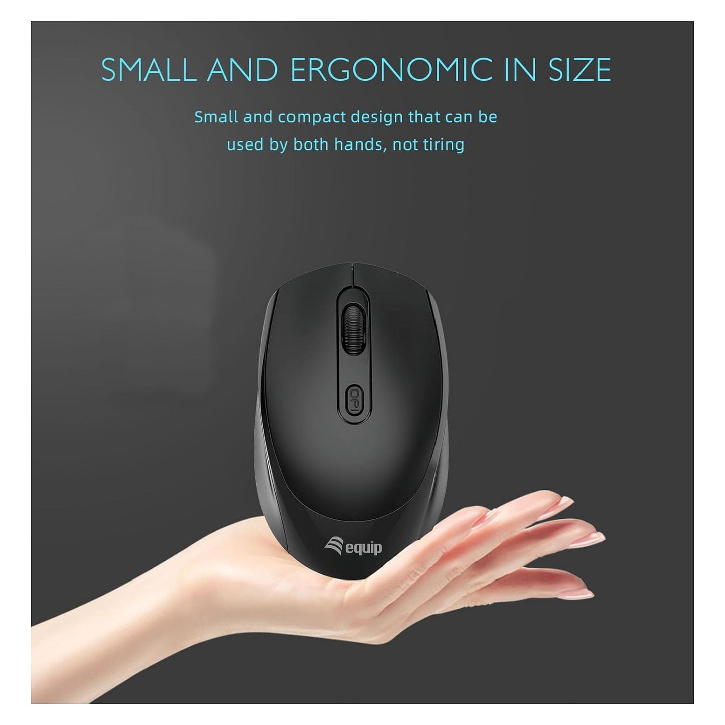 Equip Kompaktmaus Wireless Dual Mode 4Btn L+R schwarz
