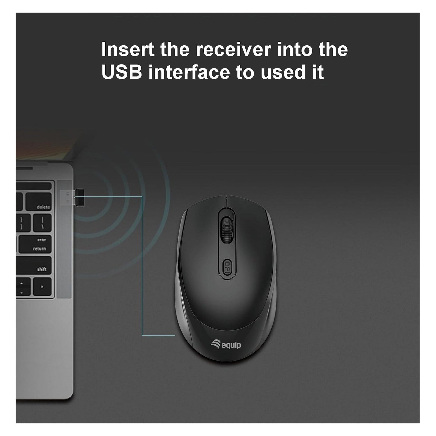 Equip Kompaktmaus Wireless Dual Mode 4Btn L+R schwarz