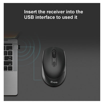 Equip Kompaktmaus Wireless Dual Mode 4Btn L+R schwarz