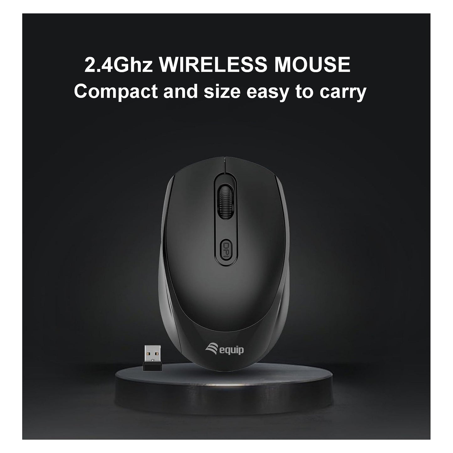Equip Kompaktmaus Wireless Dual Mode 4Btn L+R schwarz