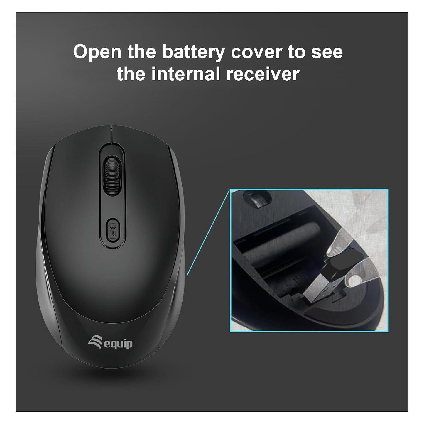 Equip Kompaktmaus Wireless Dual Mode 4Btn L+R schwarz