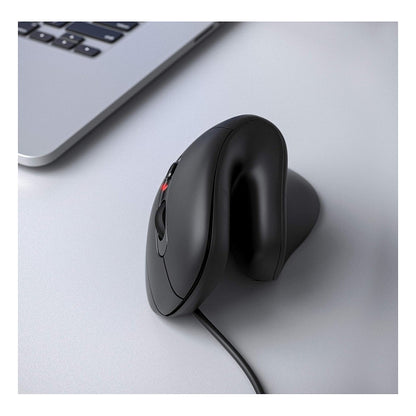 Equip Ergonomische Maus USB-A/-C Stker 1.80m Rechts schwarz