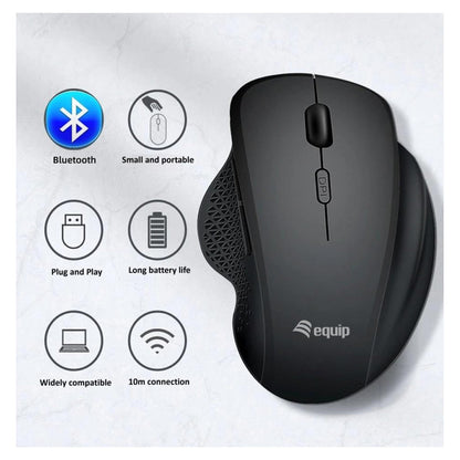 Equip Komfortmaus Wireless Dual Mode 6Btn Rechts schwarz