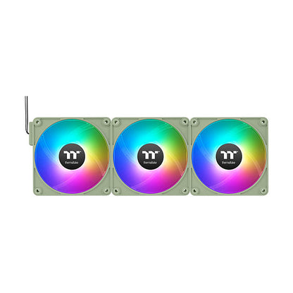 120mm Thermaltake CT120 EX ARGB Sync PC Cooling Fan Matcha Green 3 Fan Pack