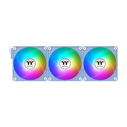 140mm Thermaltake CT140 EX Reverse ARGB Sync PC Cooling Fan Hydrangea Blue 3 Fan Pack