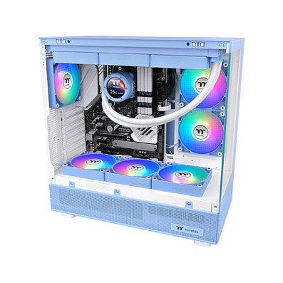 140mm Thermaltake CT140 ARGB Sync PC Cooling Fan Hydrangea Blue 2 Pack