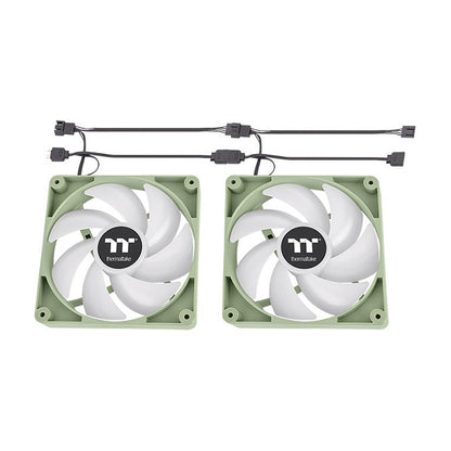 120mm Thermaltake CT120 ARGB Sync PC Cooling Fan Matcha Green 2 Pack