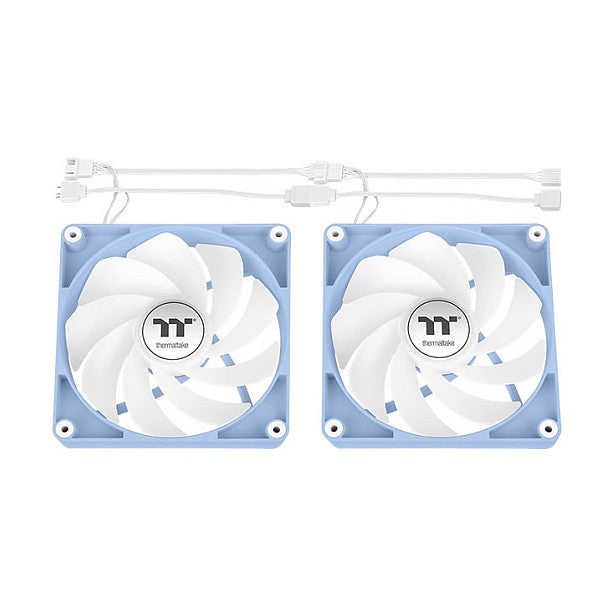 120mm Thermaltake CT120 Reverse ARGB Sync PC Cooling Fan Hydrangea Blue 2 Pack