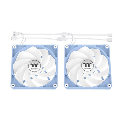 120mm Thermaltake CT120 Reverse ARGB Sync PC Cooling Fan Hydrangea Blue 2 Pack