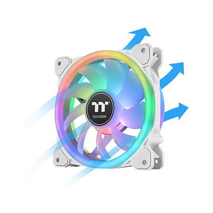 140mm Thermaltake SWAFAN 14 RGB Radiator Fan TT Premium Edition White 3 Pack
