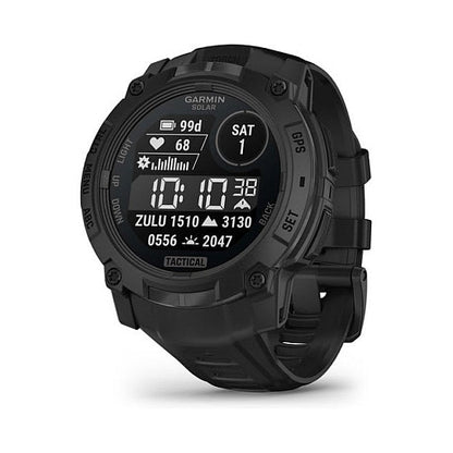 Garmin Instinct® 3 Solar Tactical Edition 50mm black mit Silikon-Wechselarmband 26 mm black