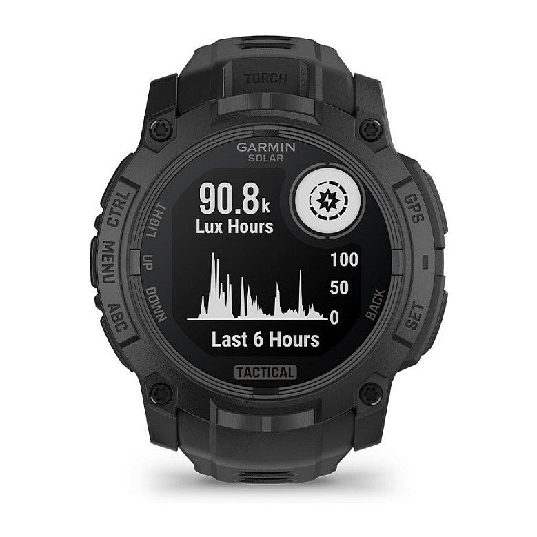 Garmin Instinct® 3 Solar Tactical Edition 50mm black mit Silikon-Wechselarmband 26 mm black