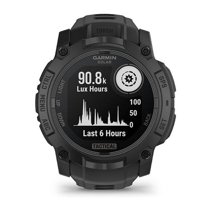 Garmin Instinct® 3 Solar Tactical Edition 50mm black mit Silikon-Wechselarmband 26 mm black