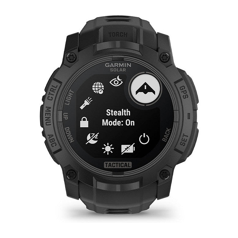 Garmin Instinct® 3 Solar Tactical Edition 50mm black mit Silikon-Wechselarmband 26 mm black