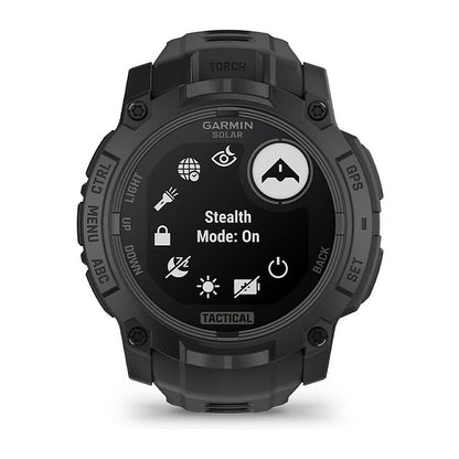 Garmin Instinct® 3 Solar Tactical Edition 50mm black mit Silikon-Wechselarmband 26 mm black