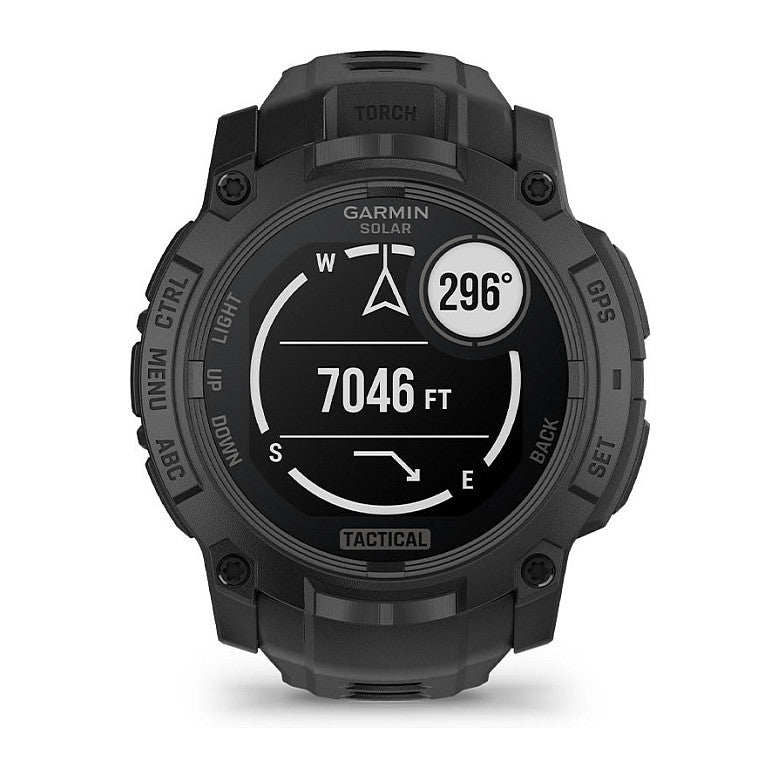 Garmin Instinct® 3 Solar Tactical Edition 50mm black mit Silikon-Wechselarmband 26 mm black