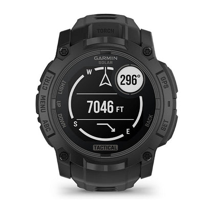 Garmin Instinct® 3 Solar Tactical Edition 50mm black mit Silikon-Wechselarmband 26 mm black