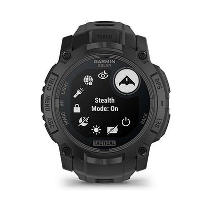 Garmin Instinct® 3 Solar Tactical Edition 50mm black mit Silikon-Wechselarmband 26 mm black