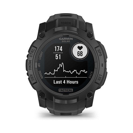 Garmin Instinct® 3 Solar Tactical Edition 50mm black mit Silikon-Wechselarmband 26 mm black