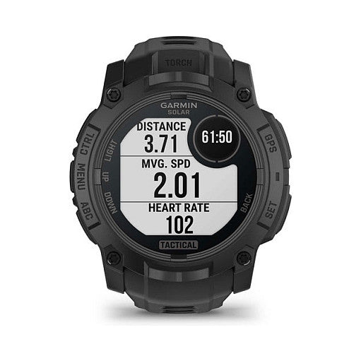 Garmin Instinct® 3 Solar Tactical Edition 50mm black mit Silikon-Wechselarmband 26 mm black