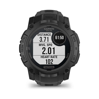 Garmin Instinct® 3 Solar Tactical Edition 50mm black mit Silikon-Wechselarmband 26 mm black