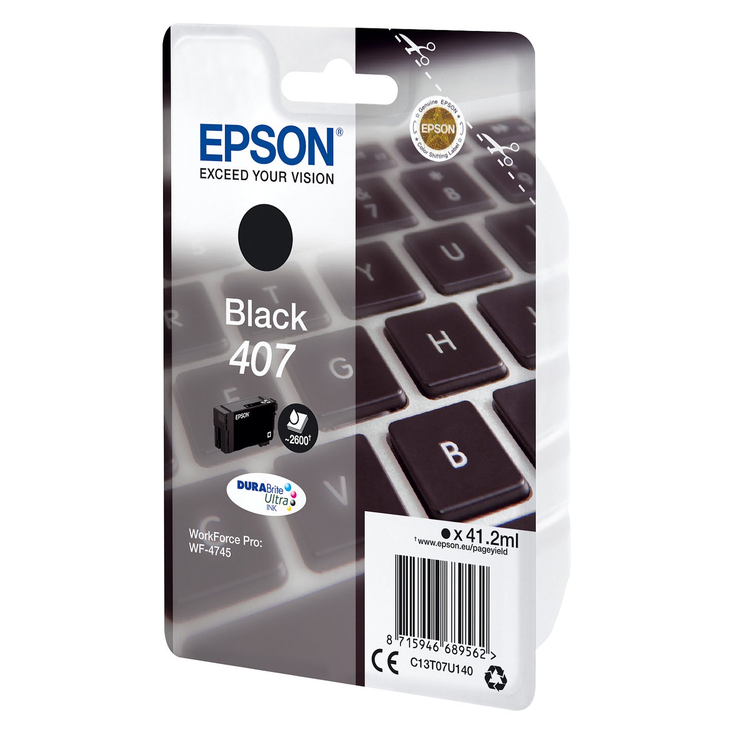 EPSON Tinte schwarz 42.1ml WF Pro 4745DTWF, ''L''